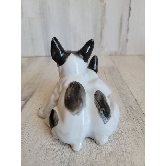 Vintage white‎ black French Bulldogs ceramic decor - Picture 7 of 9